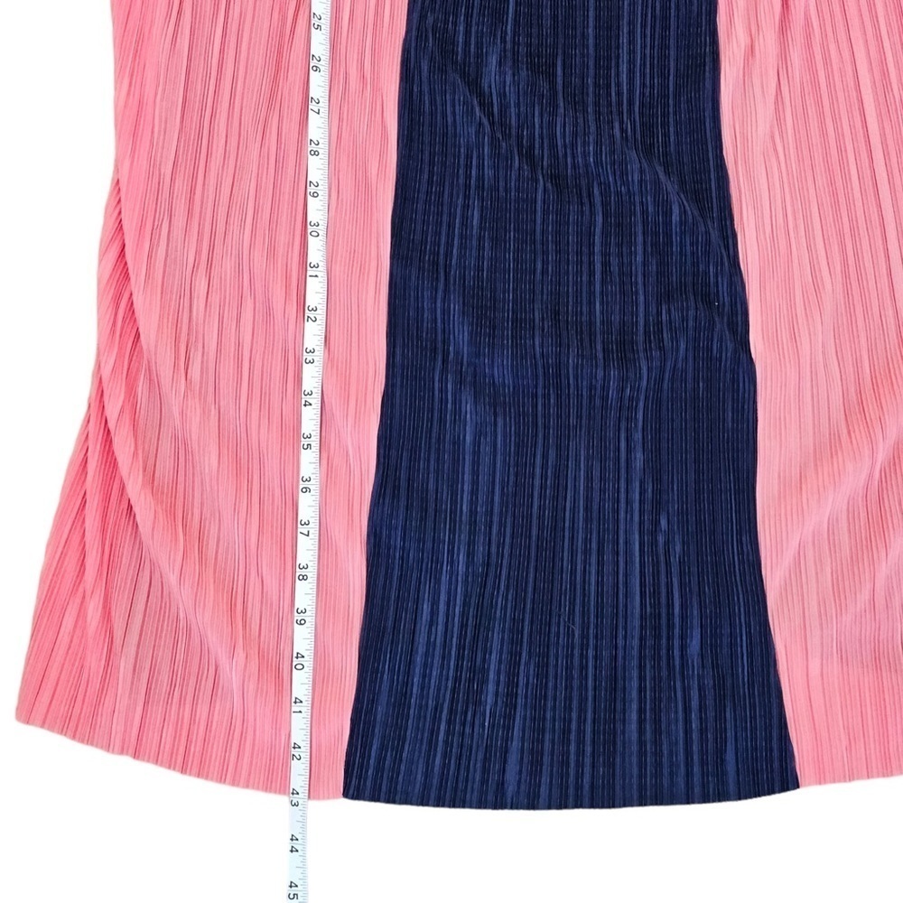 ASOS Curve colour block plisse sweat dress coral navy blue size 18 NWT - Picture 9 of 13